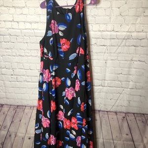 torrid Black Maxi Dress with Pink & Blue Floral Print
